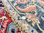 New Afghan Heriz-Style Round Rug — 7' Round