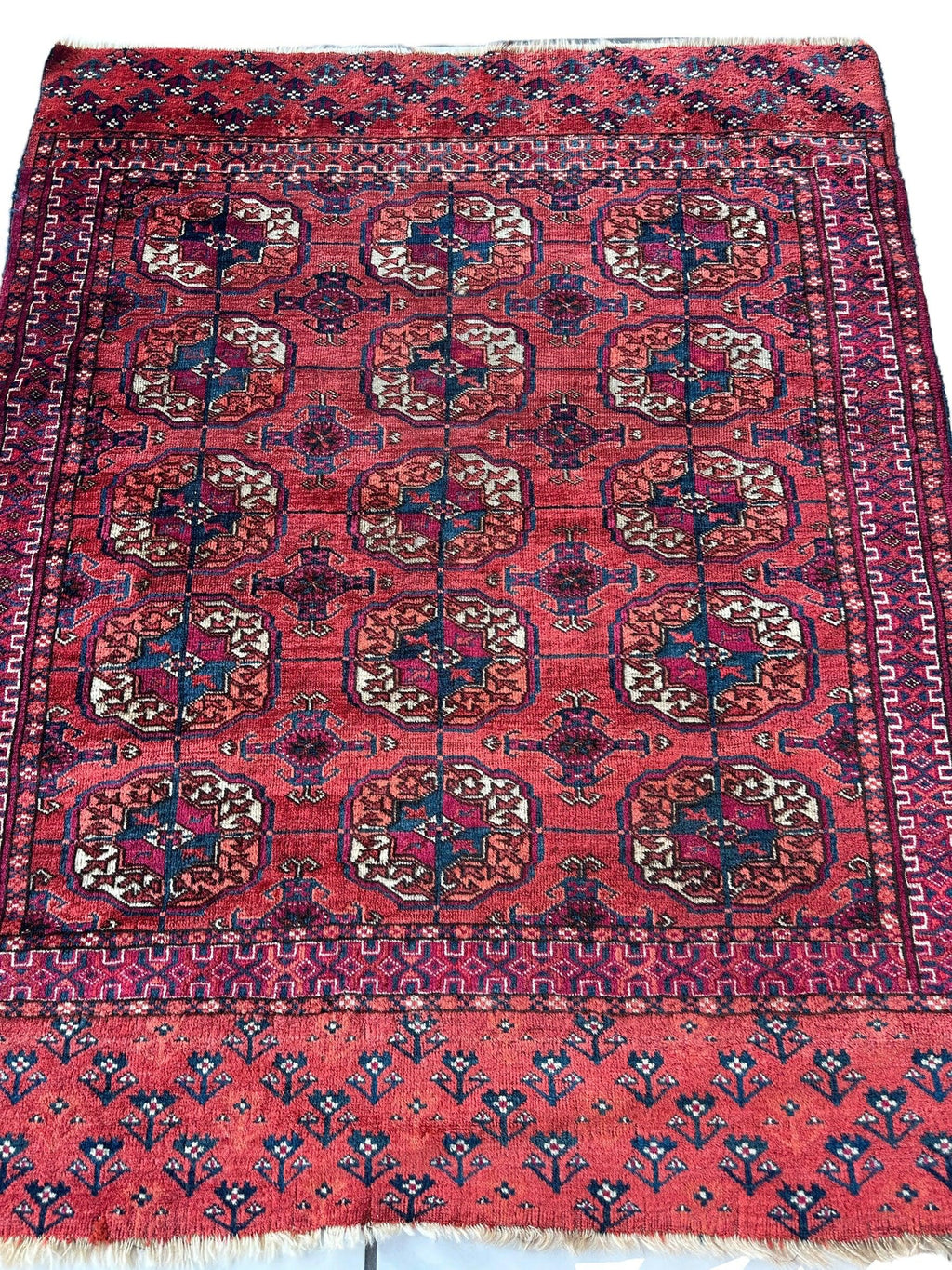Antique Tekke Turkmen Wedding Rug — 1920s | 3'4" x 4'1"