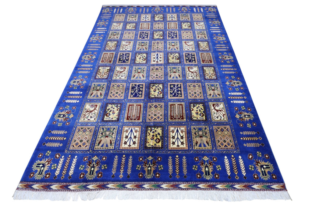 New Afghan Bakhtiari-Style Carpet — 6'7" x 9'9"