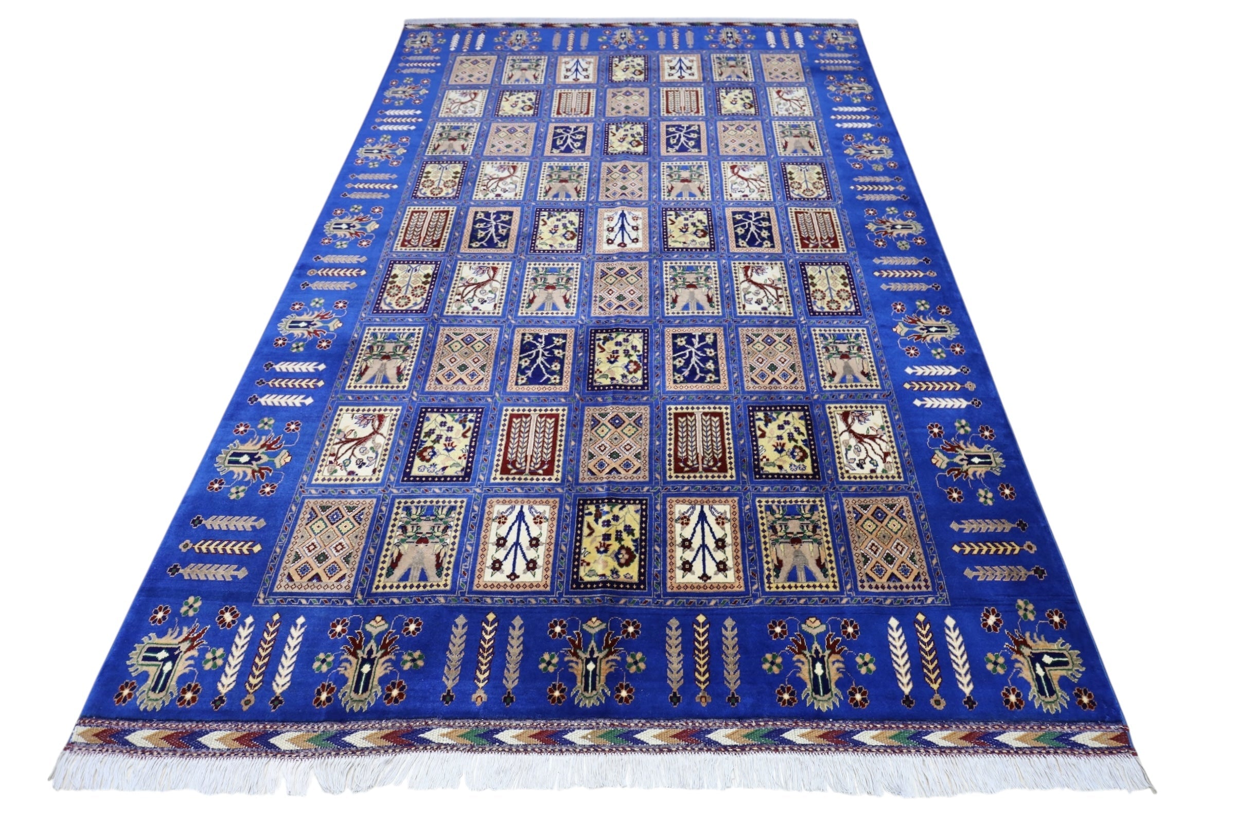 New Afghan Bakhtiari-Style Carpet — 6'7" x 9'9"