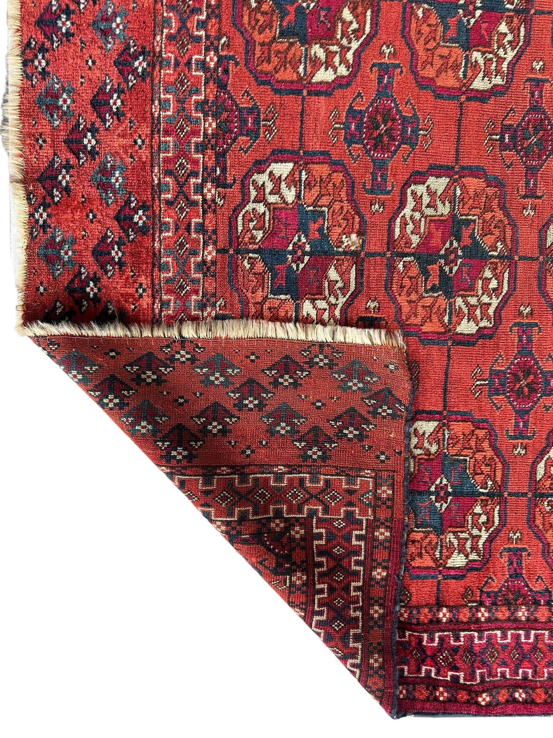 Antique Tekke Turkmen Wedding Rug — 1920s | 3'4" x 4'1"