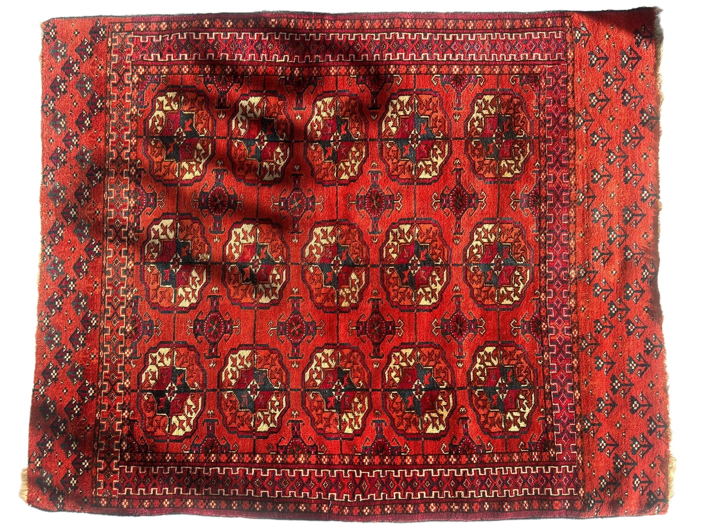 Antique Tekke Turkmen Wedding Rug — 1920s | 3'4" x 4'1"