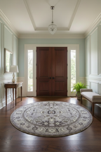 New Afghan Heriz Design Round Rug — 6' Round