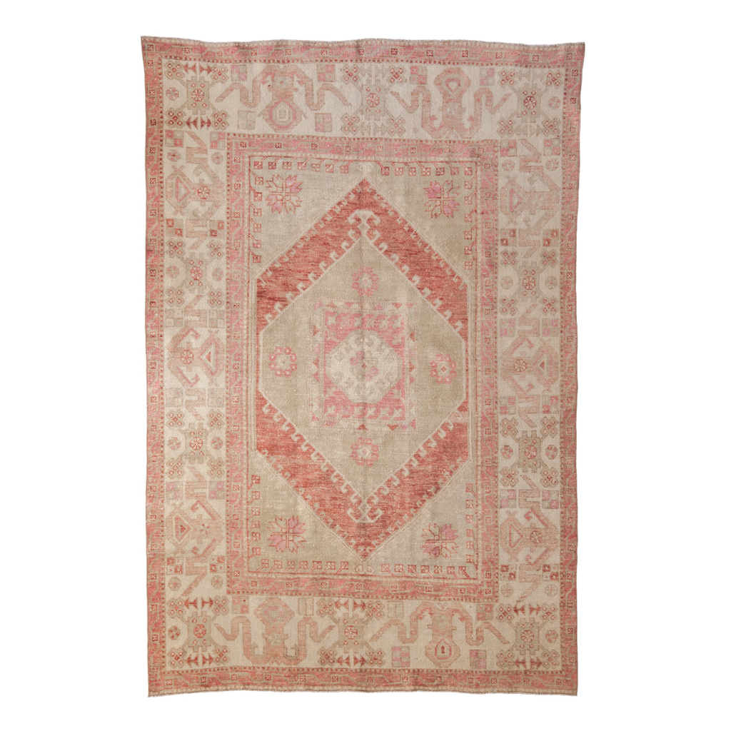 Vintage Turkish Oushak Rug — 1970s | 5'10" x 8'6"