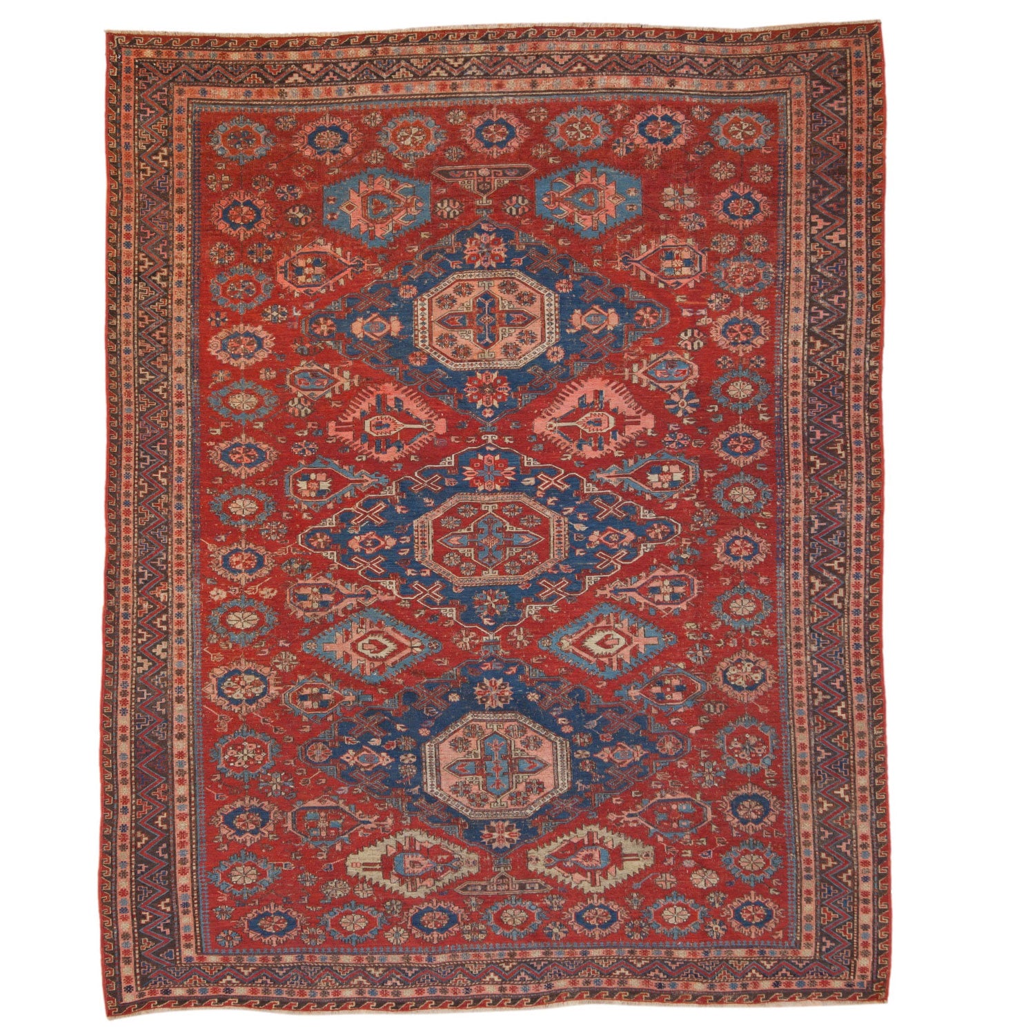 Antique Caucasian Soumac Rug — 1910s | 6'1" x 7'8"