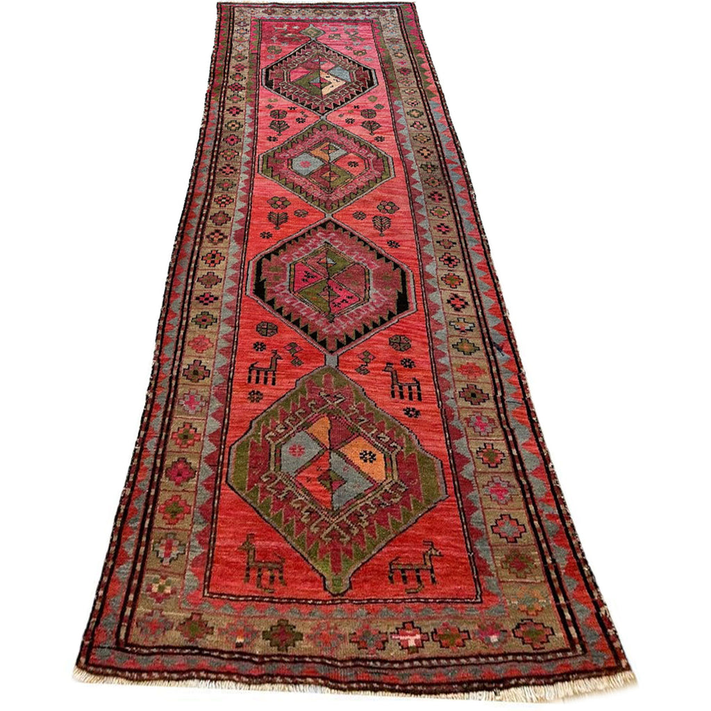 Antique Caucasian Rug — 1910s | 3'7" x 9'2"