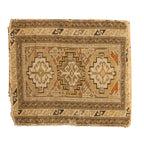 Antique Caucasian Square Rug Mat — 1910s | 2' x 2'4"