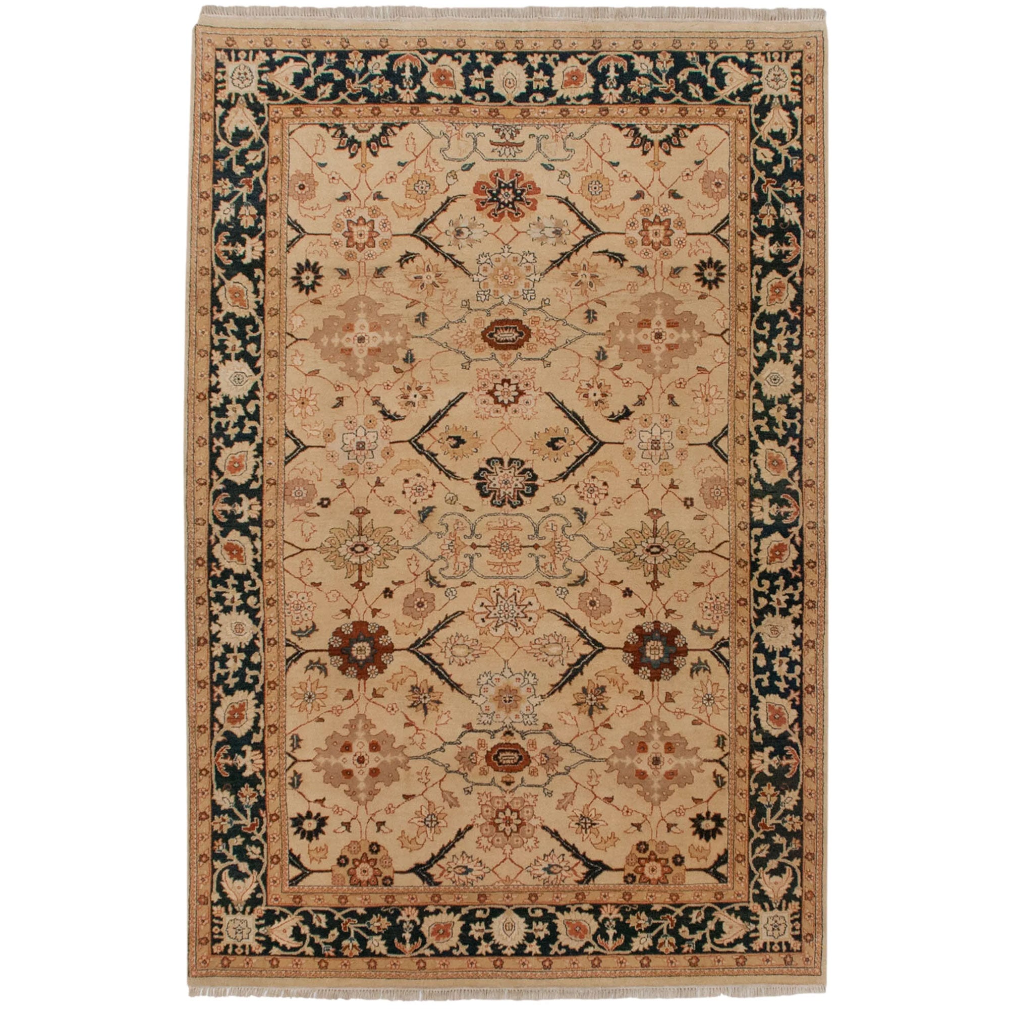 Vintage Indian Bijar Design Carpet — 1980s | 6'1" x 9'3"