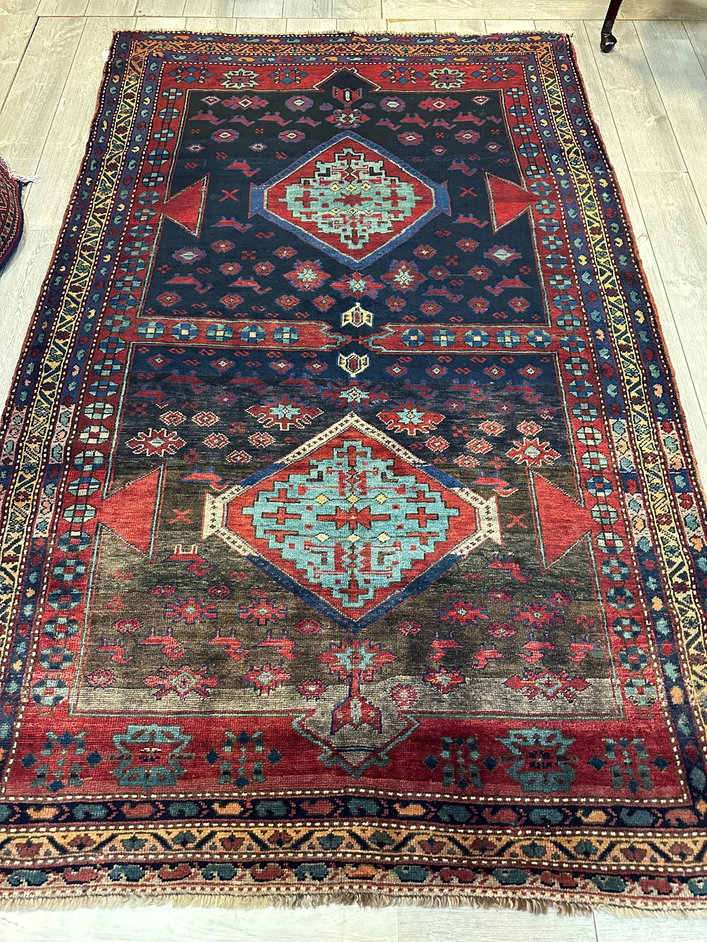 Antique Caucasian Kazak Rug — 1900s | 5'3" x 8'3"