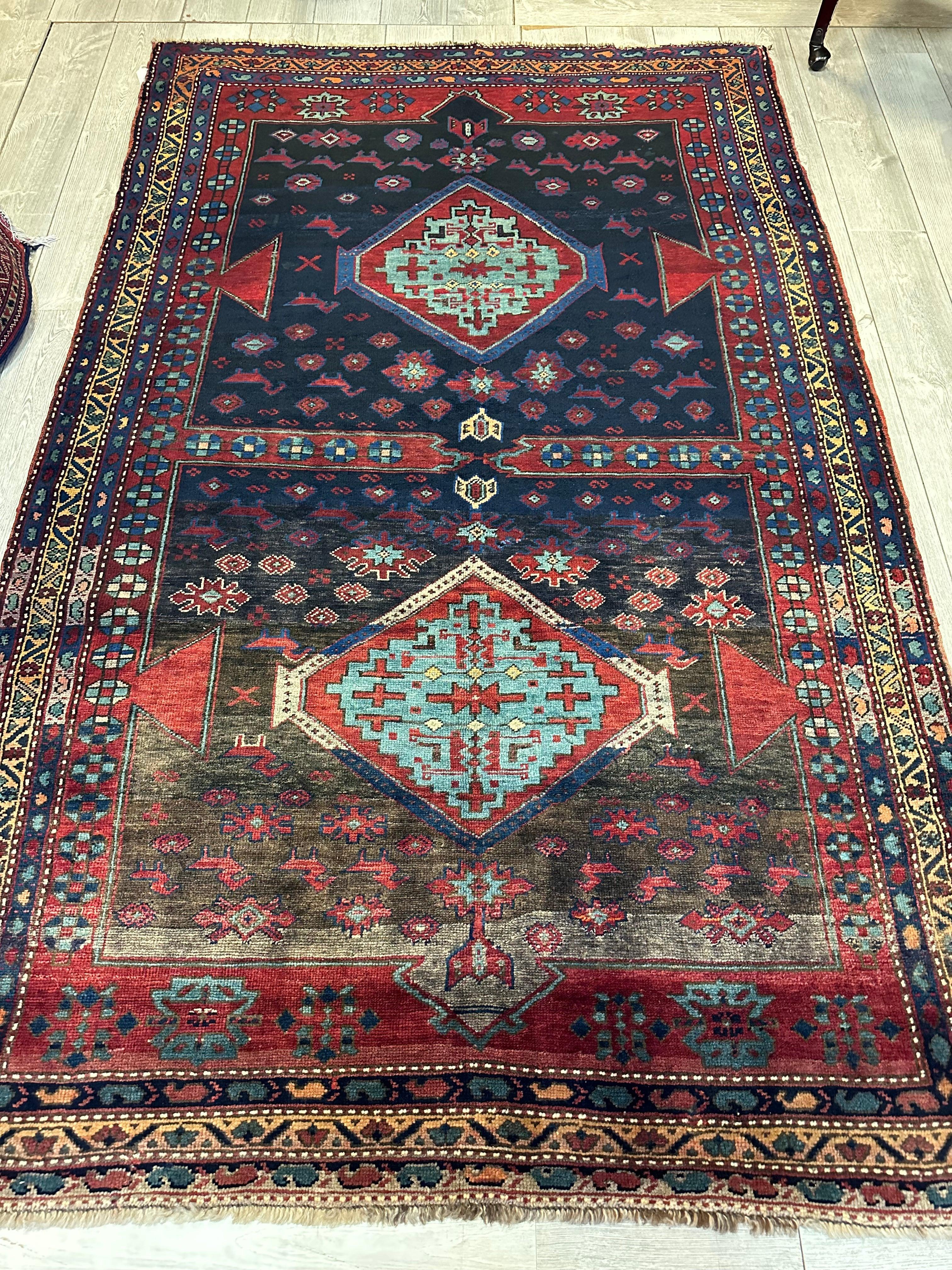 Antique Caucasian Kazak Rug — 1900s | 5'3" x 8'3"
