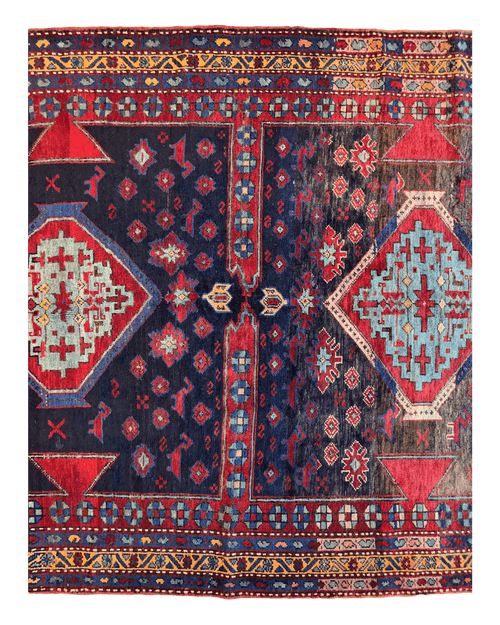 Antique Caucasian Kazak Rug — 1900s | 5'3" x 8'3"