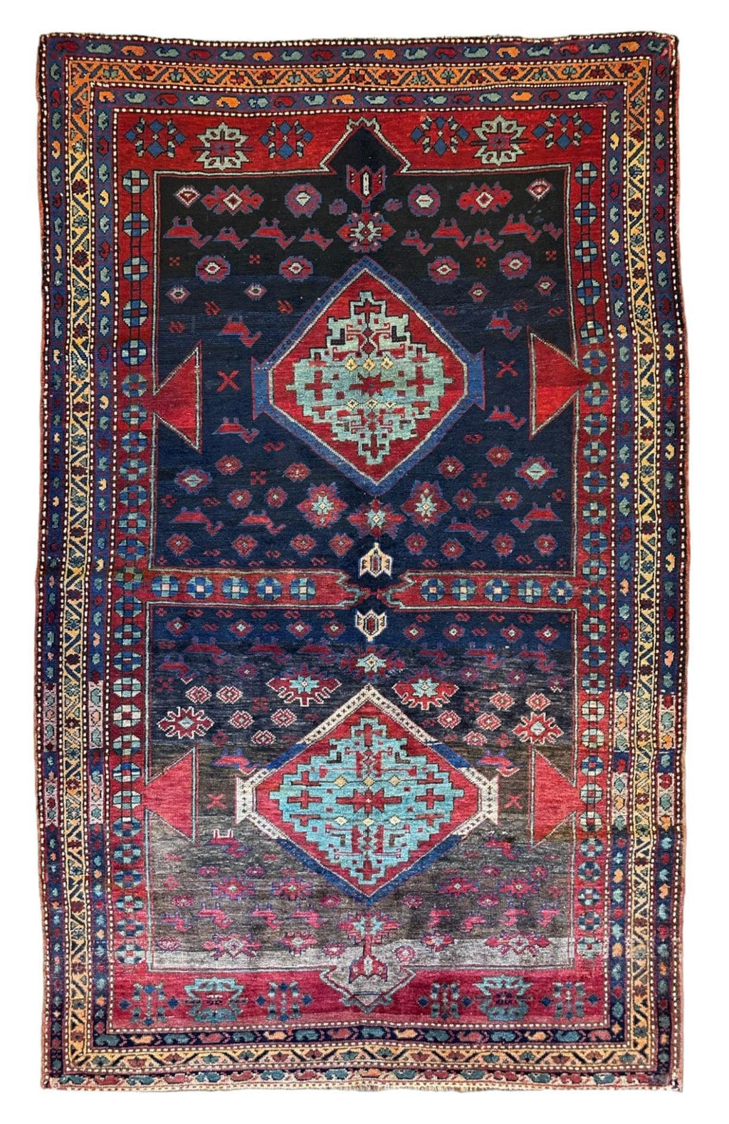 Antique Caucasian Kazak Rug — 1900s | 5'3" x 8'3"