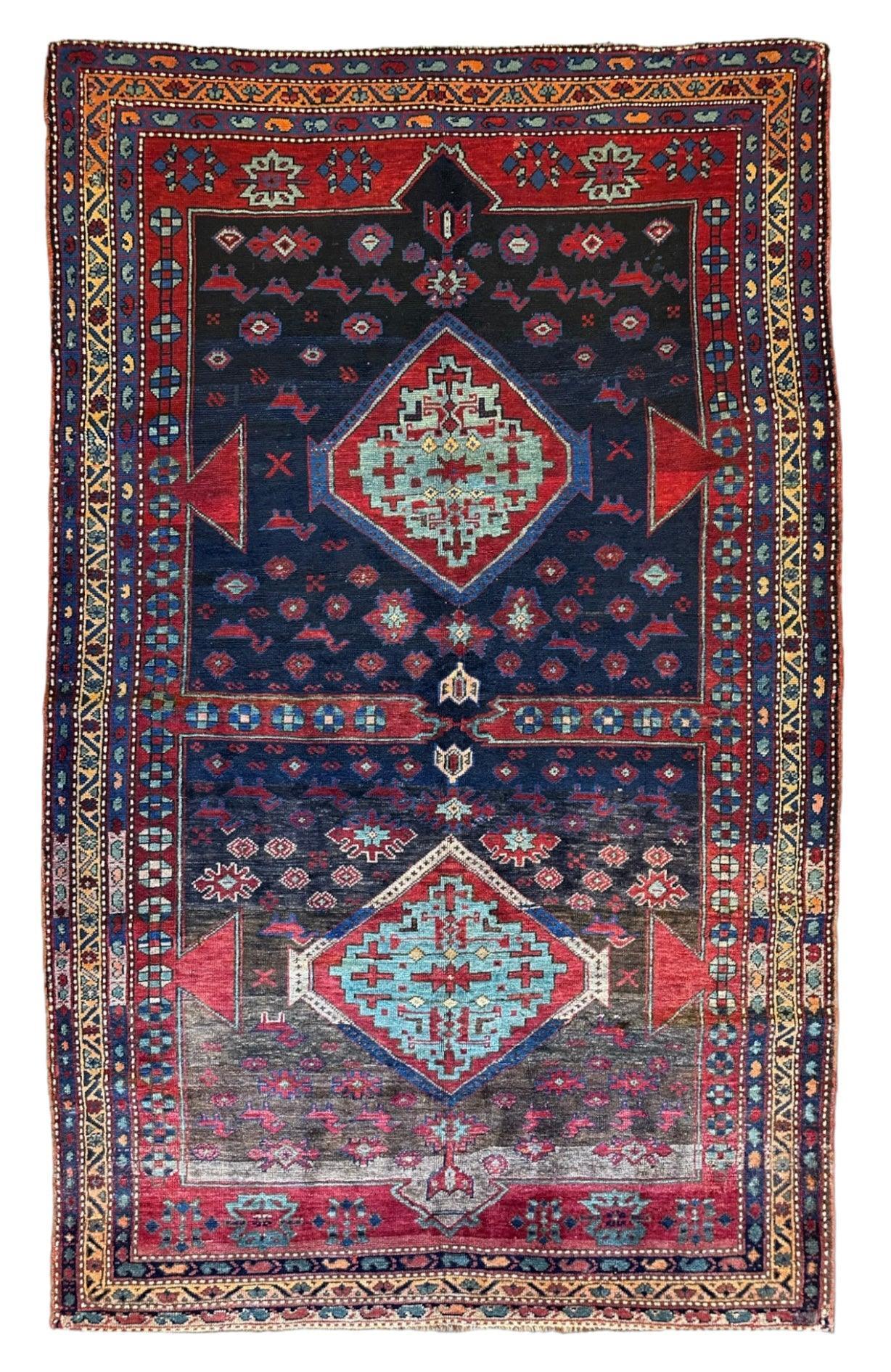Antique Caucasian Kazak Rug — 1900s | 5'3" x 8'3"