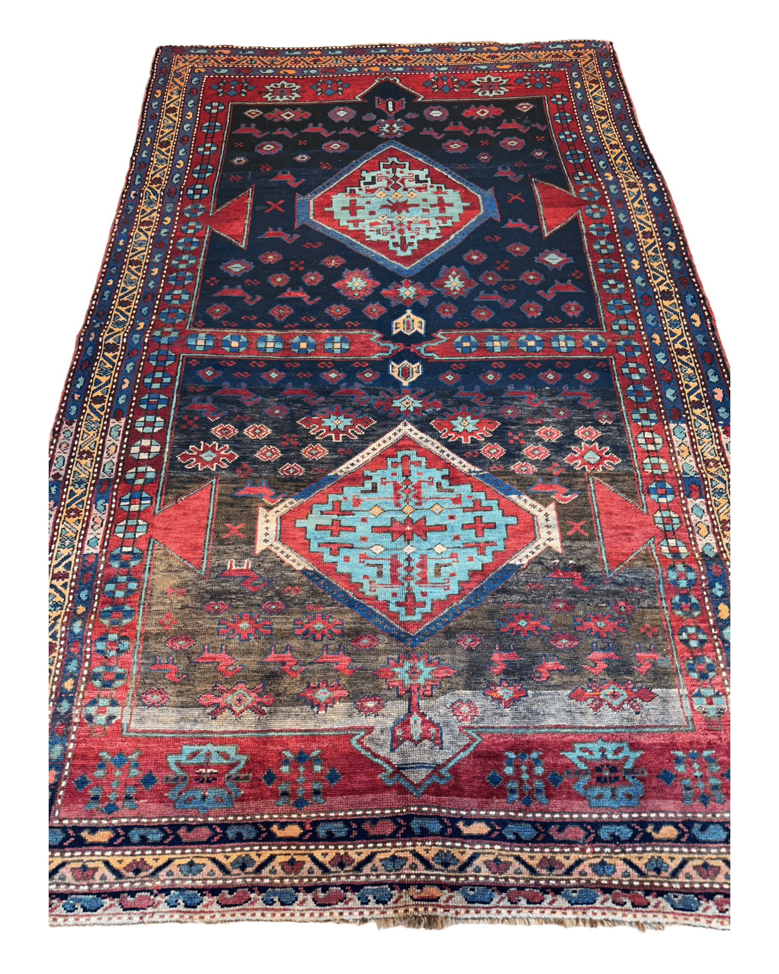Antique Caucasian Kazak Rug — 1900s | 5'3" x 8'3"