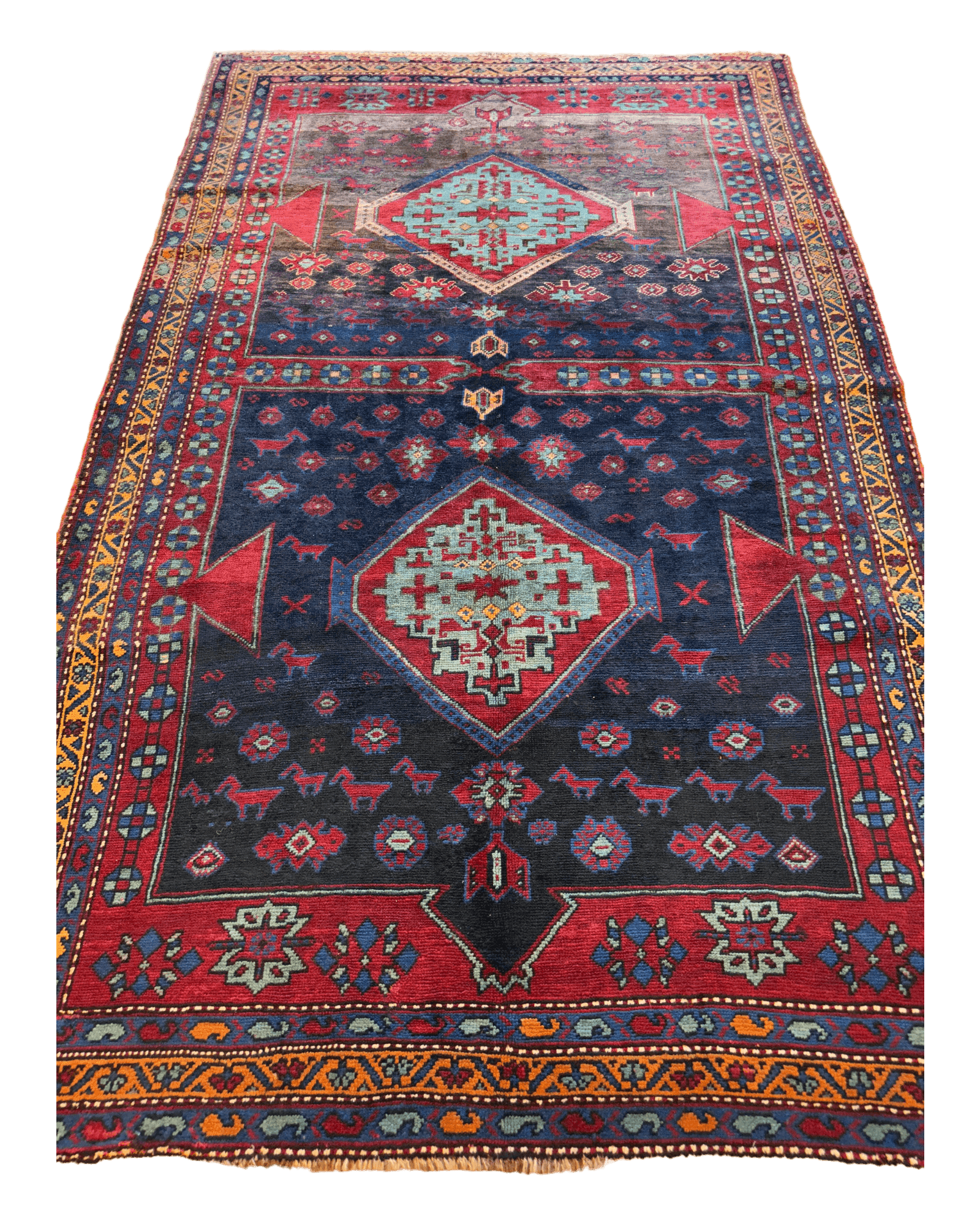 Antique Caucasian Kazak Rug — 1900s | 5'3" x 8'3"