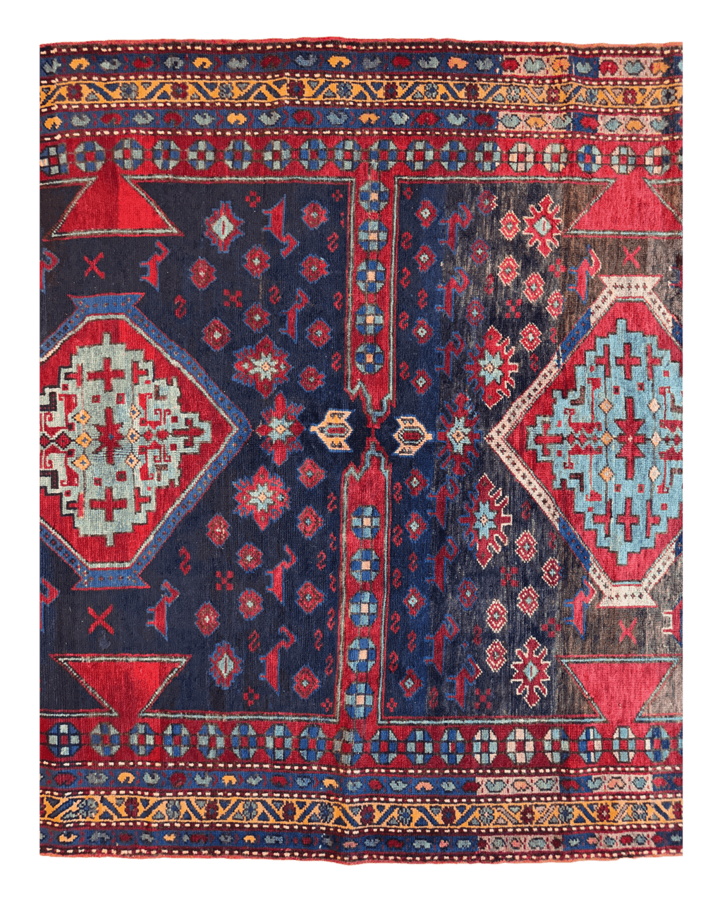 Antique Caucasian Kazak Rug — 1900s | 5'3" x 8'3"