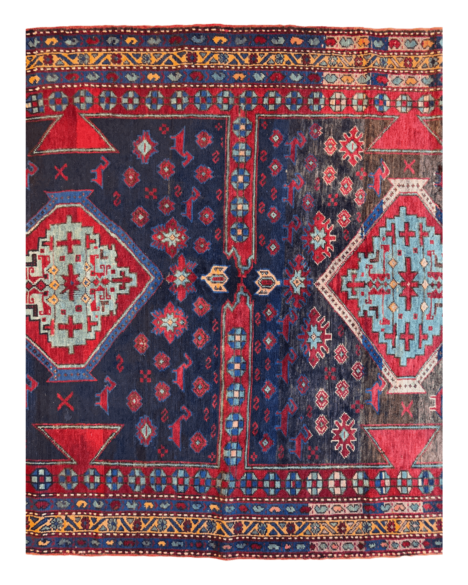 Antique Caucasian Kazak Rug — 1900s | 5'3" x 8'3"