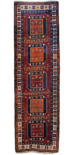Antique Kurdish Kazak Runner — 1920s | 3'8" x 12'3"