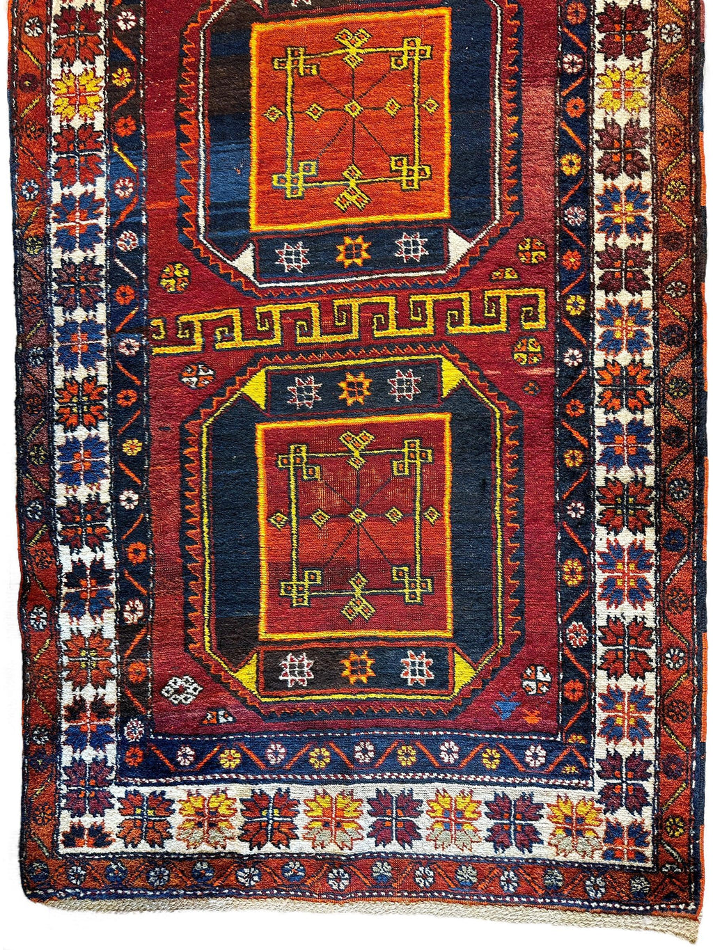 Antique Kurdish Kazak Runner — 1920s | 3'8" x 12'3"