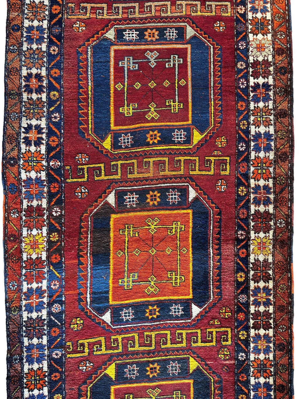 Antique Kurdish Kazak Runner — 1920s | 3'8" x 12'3"