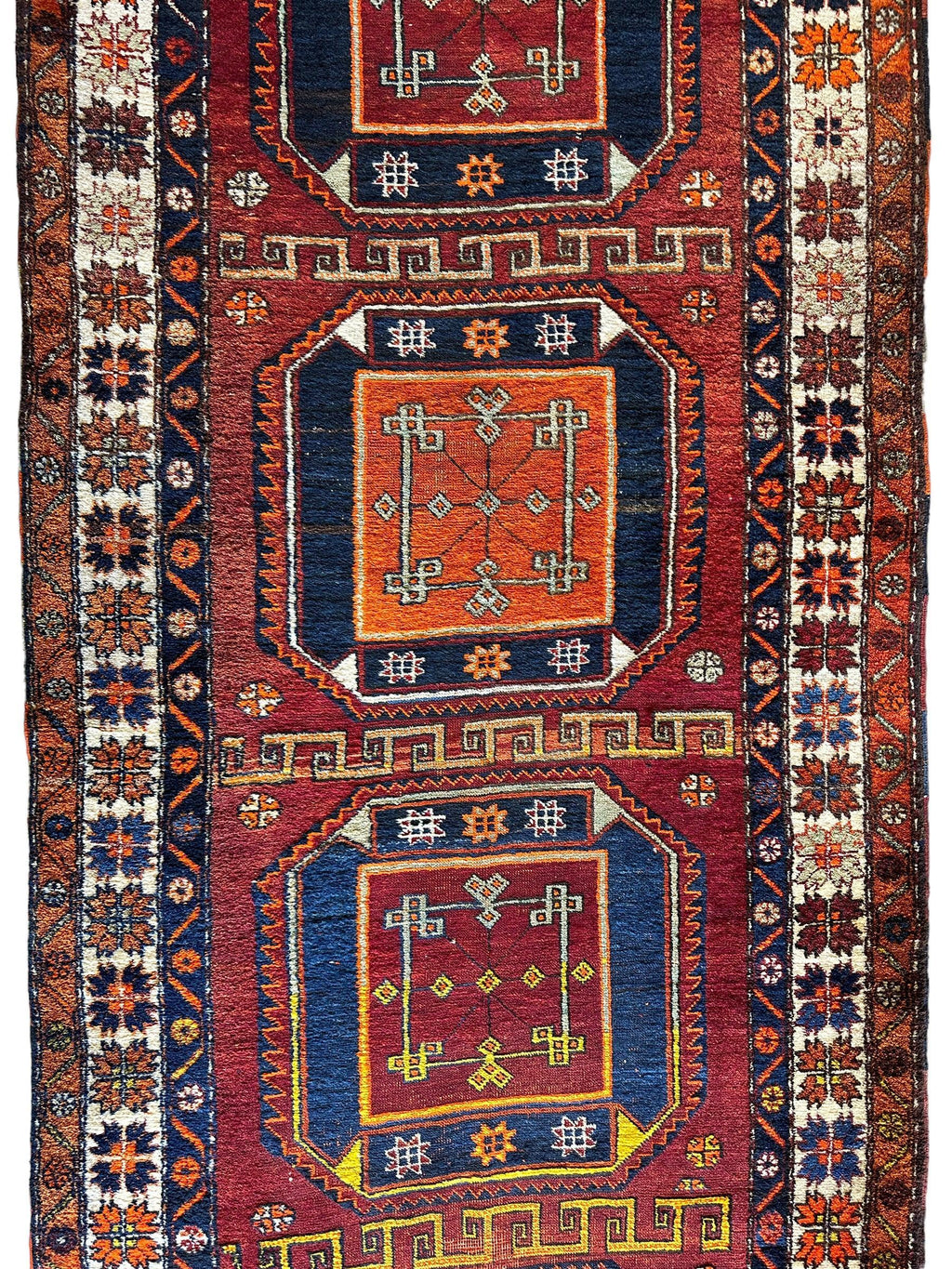 Antique Kurdish Kazak Runner — 1920s | 3'8" x 12'3"