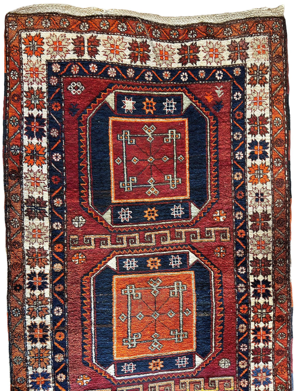 Antique Kurdish Kazak Runner — 1920s | 3'8" x 12'3"