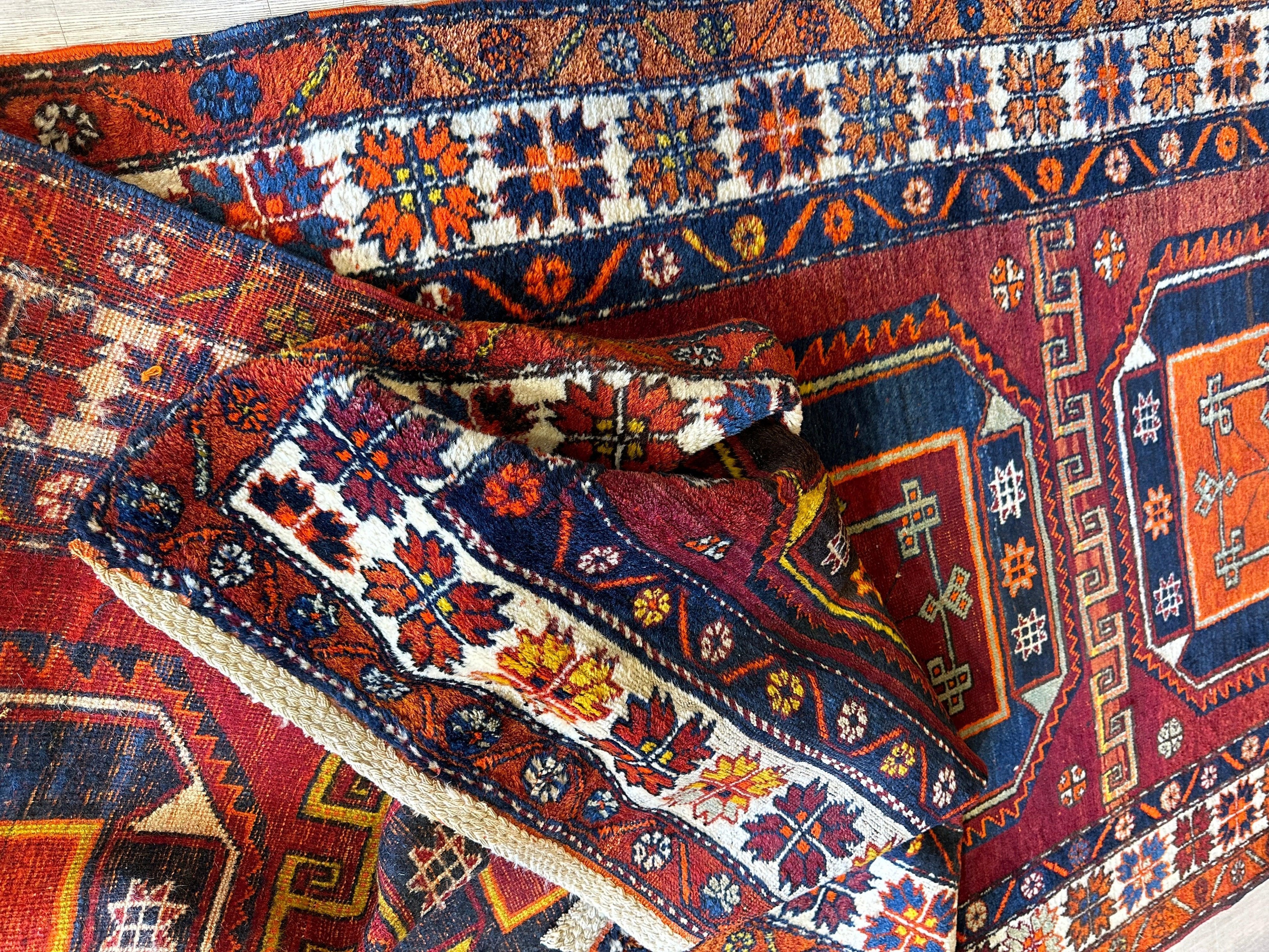 Antique Kurdish Kazak Runner — 1920s | 3'8" x 12'3"