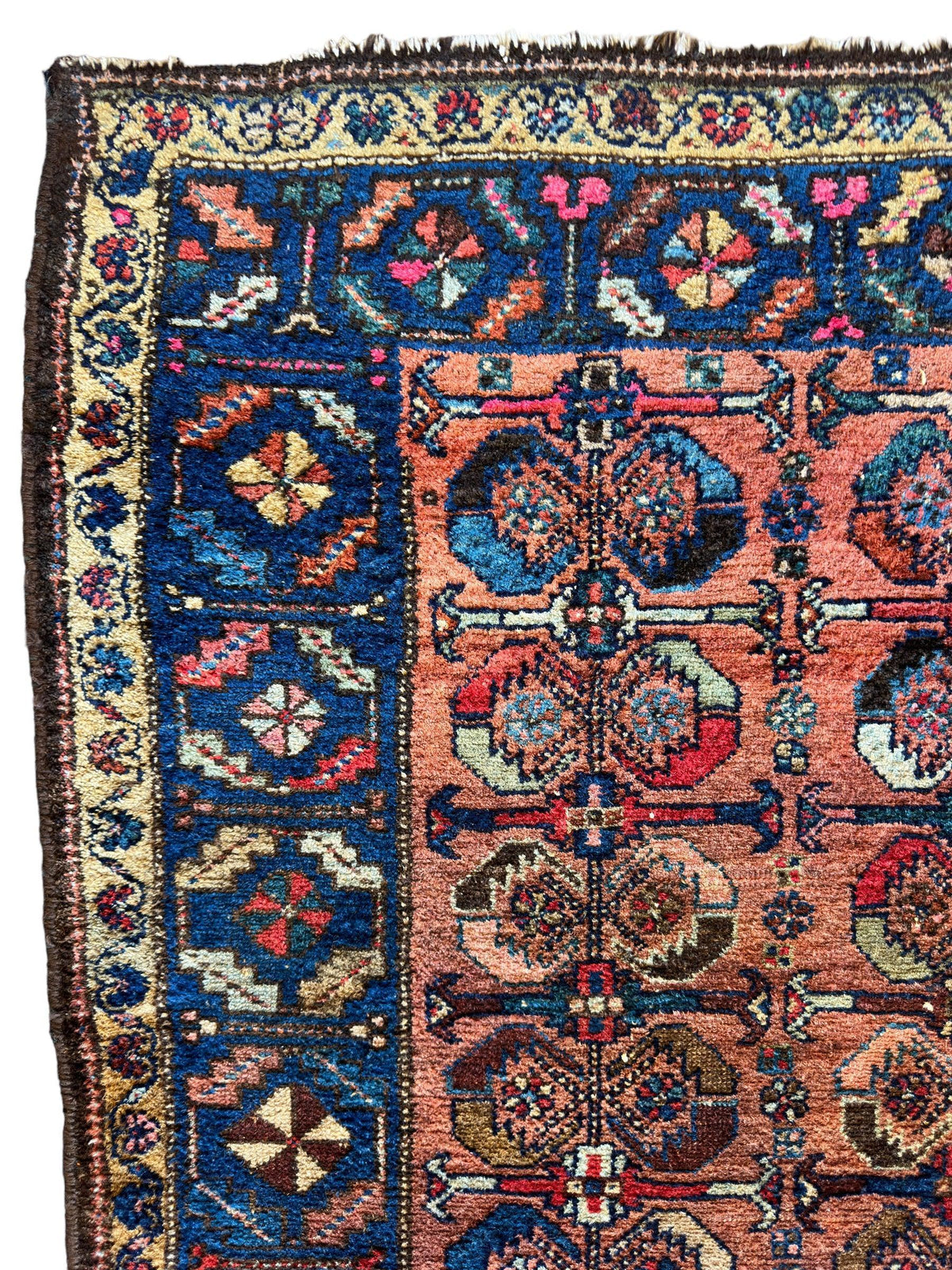 Antique Persian Hamadan Rug — 1920s | 3'11" x 4'4"