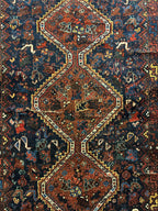 Antique Persian Khamseh Bagface — 1920s | 4' x 5'10"