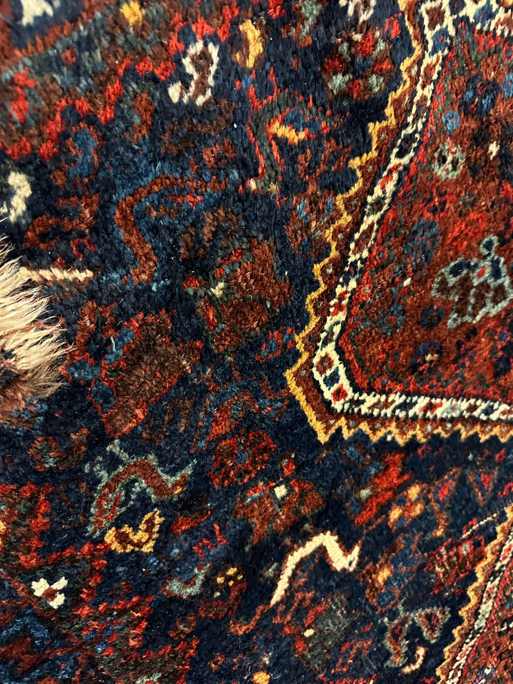 Antique Persian Khamseh Bagface — 1920s | 4' x 5'10"