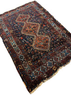 Antique Persian Khamseh Bagface — 1920s | 4' x 5'10"