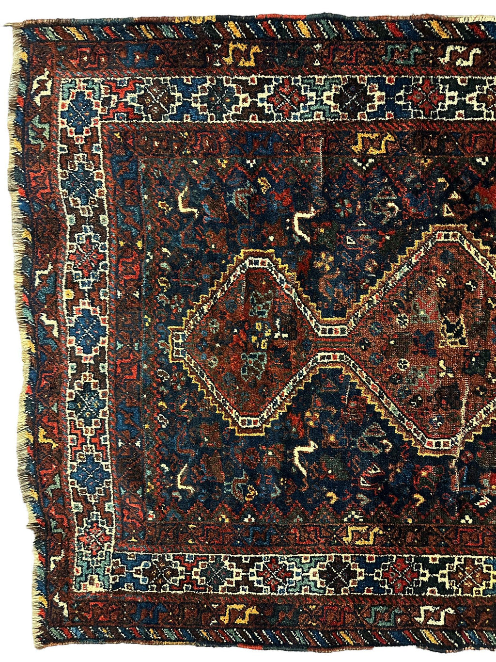 Antique Persian Khamseh Bagface — 1920s | 4' x 5'10"
