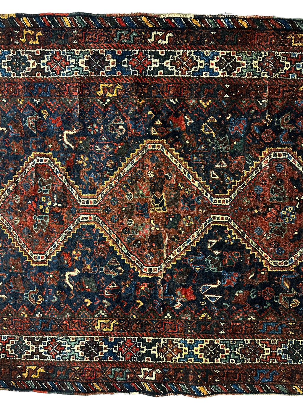 Antique Persian Khamseh Bagface — 1920s | 4' x 5'10"