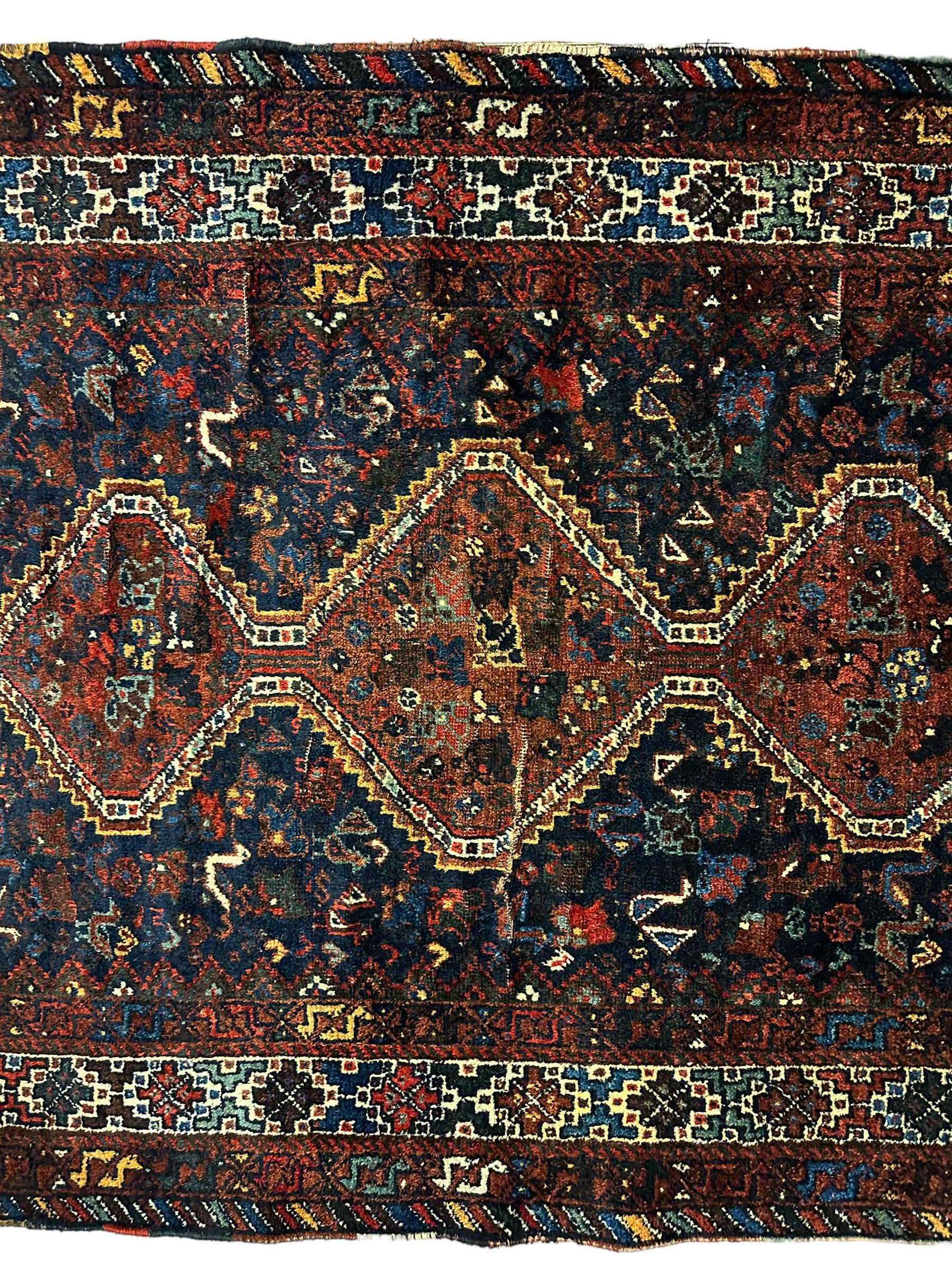 Antique Persian Khamseh Bagface — 1920s | 4' x 5'10"