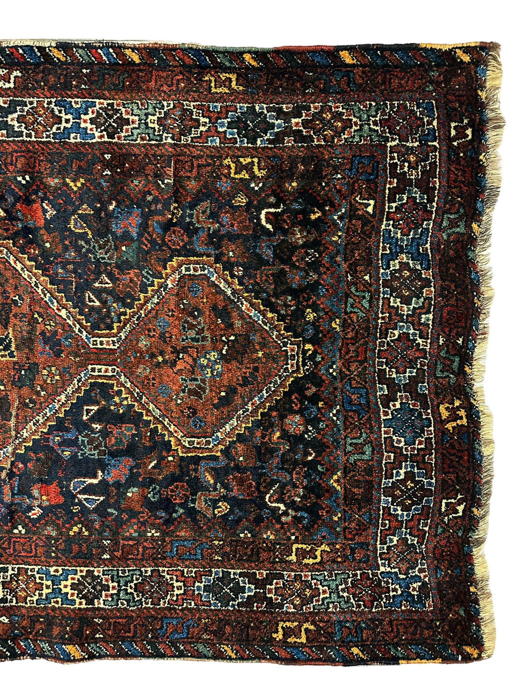 Antique Persian Khamseh Bagface — 1920s | 4' x 5'10"