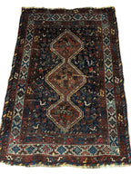 Antique Persian Khamseh Bagface — 1920s | 4' x 5'10"