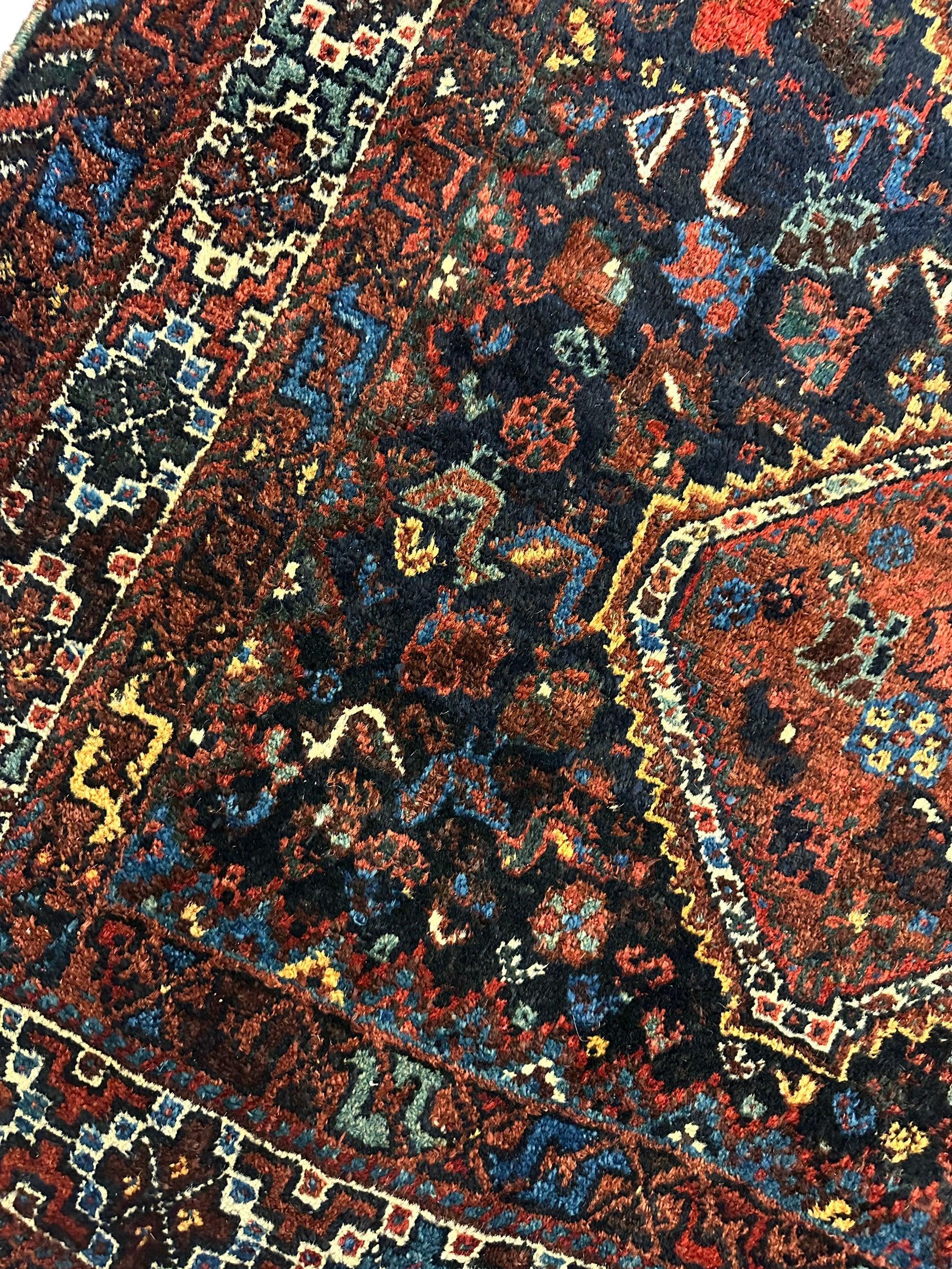 Antique Persian Khamseh Bagface — 1920s | 4' x 5'10"