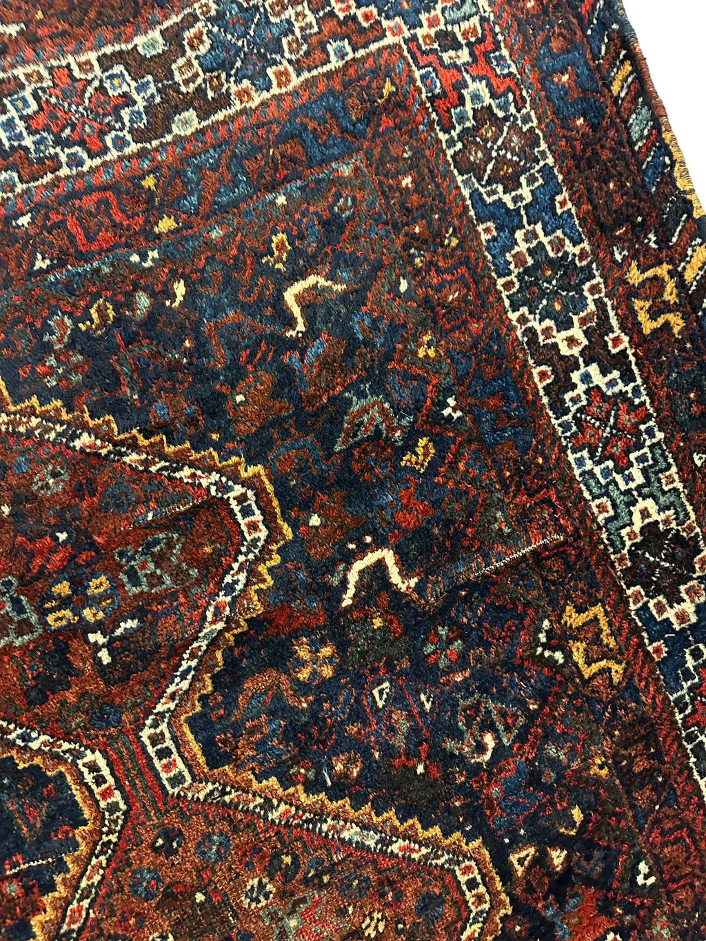 Antique Persian Khamseh Bagface — 1920s | 4' x 5'10"
