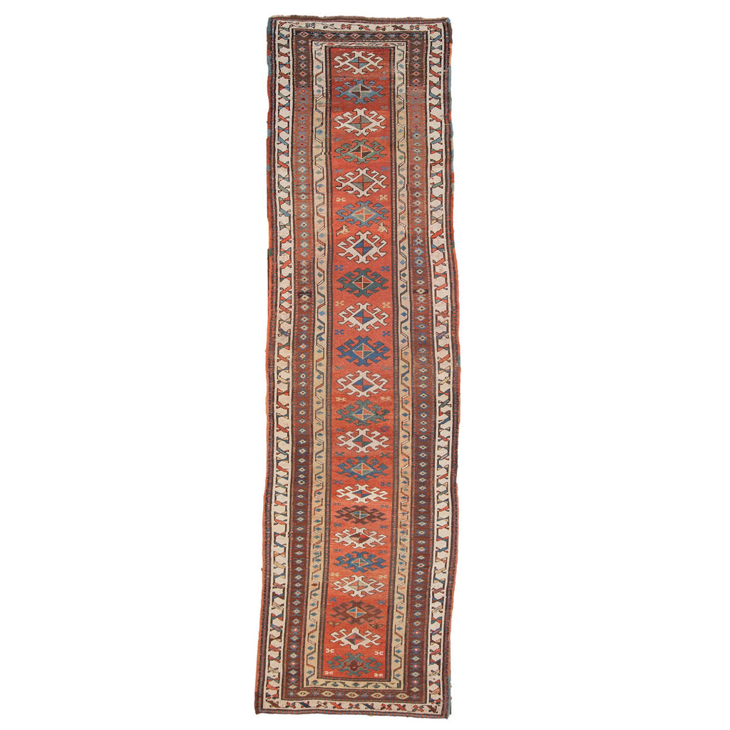 Antique Caucasian Karabakh Runner — 1910s | 3' × 10'10"