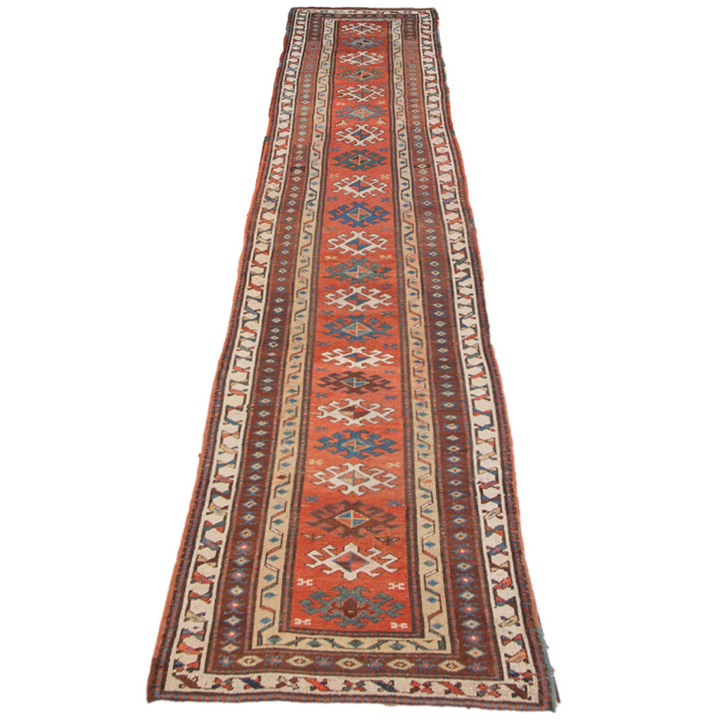 Antique Caucasian Karabakh Runner — 1910s | 3' × 10'10"