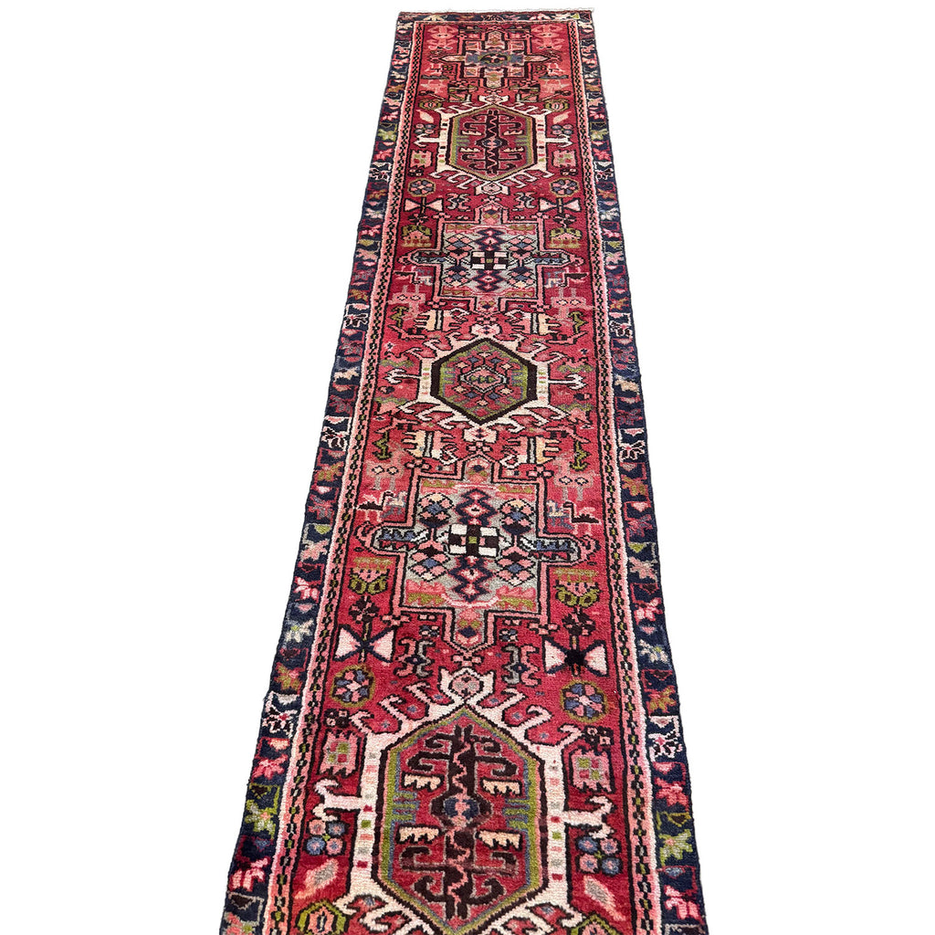 Vintage Persian Heriz Karajeh Runner — 1950s | 2' x 9'2"