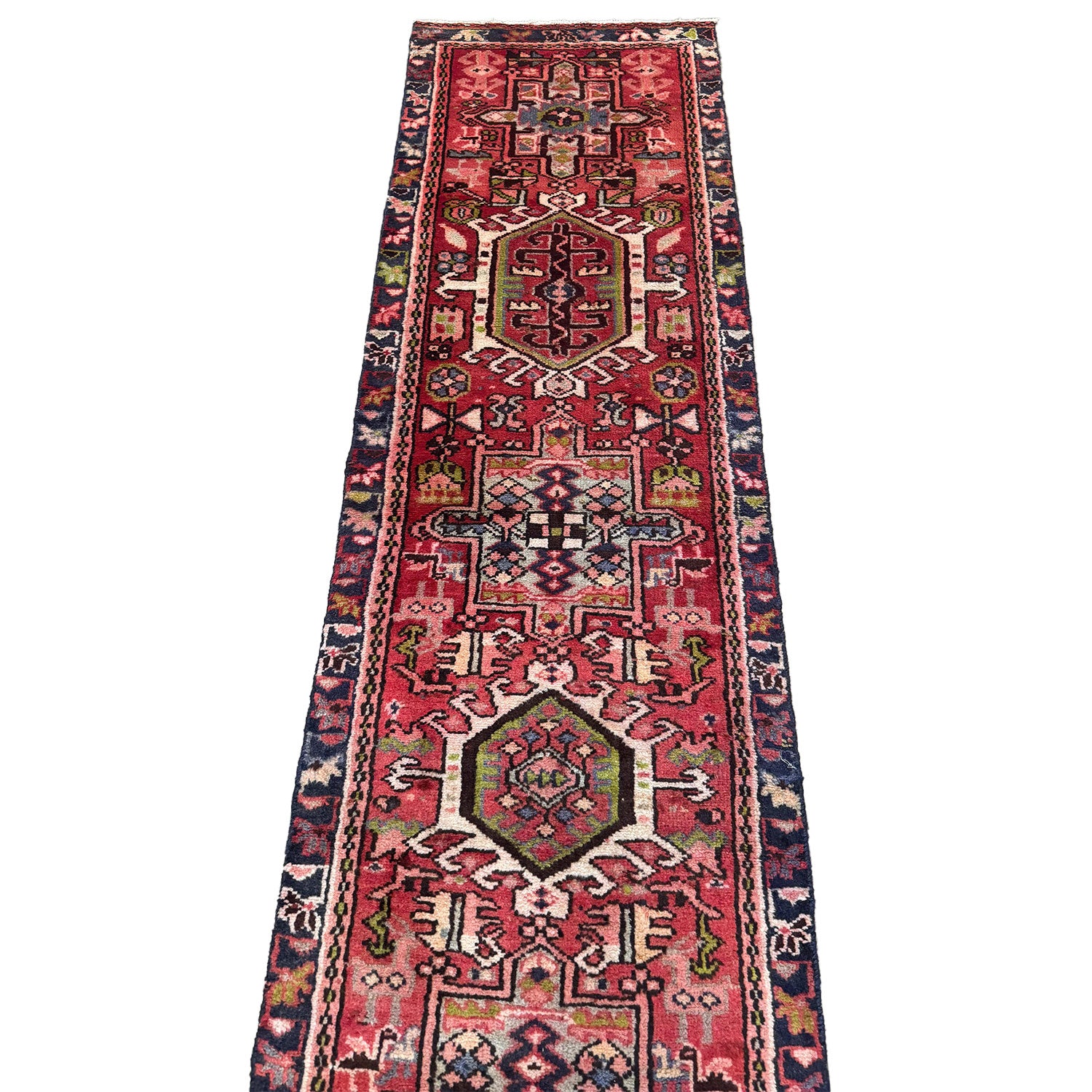 Vintage Persian Heriz Karajeh Runner — 1950s | 2' x 9'2"
