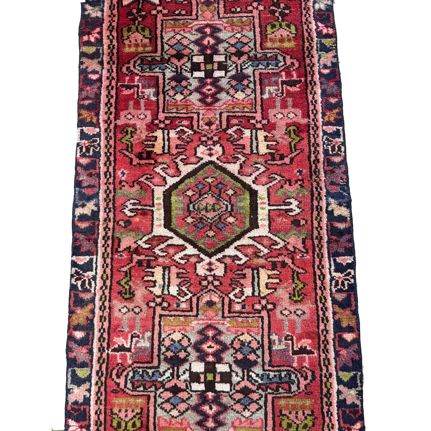 Vintage Persian Heriz Karajeh Runner — 1950s | 2' x 9'2"