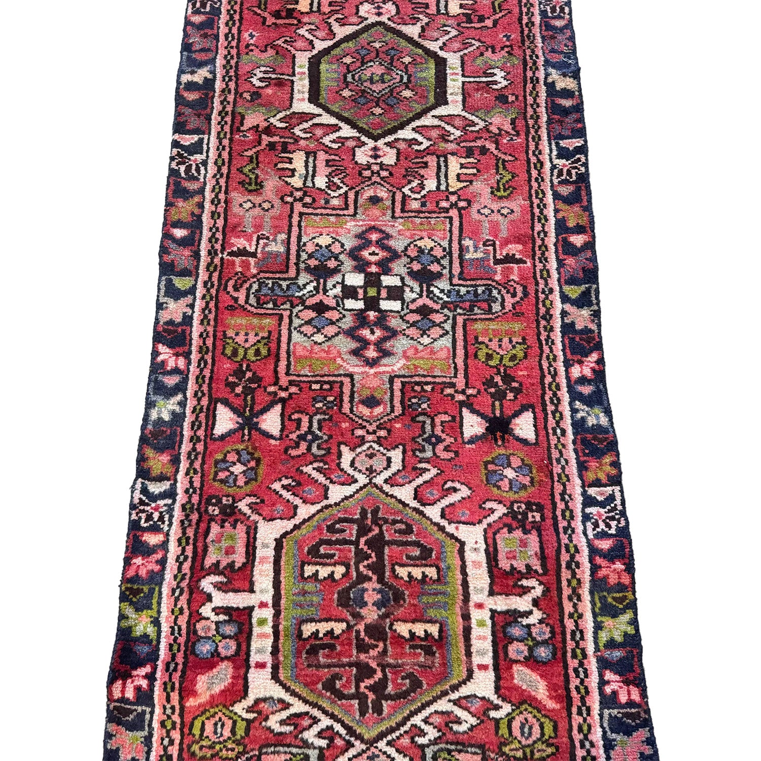 Vintage Persian Heriz Karajeh Runner — 1950s | 2' x 9'2"