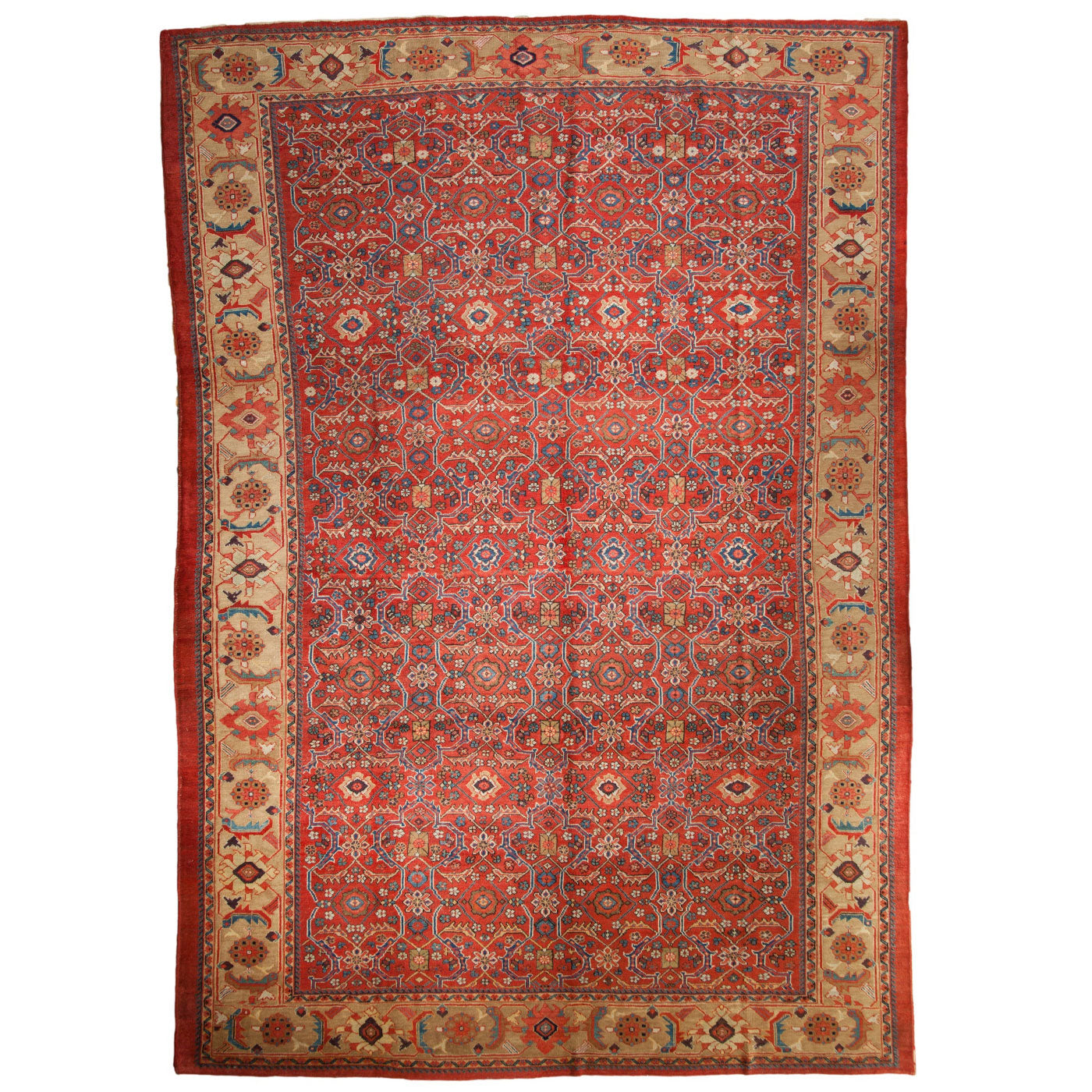 Vintage Persian Mahal Carpet — 1930s | 10'6" × 14'6"