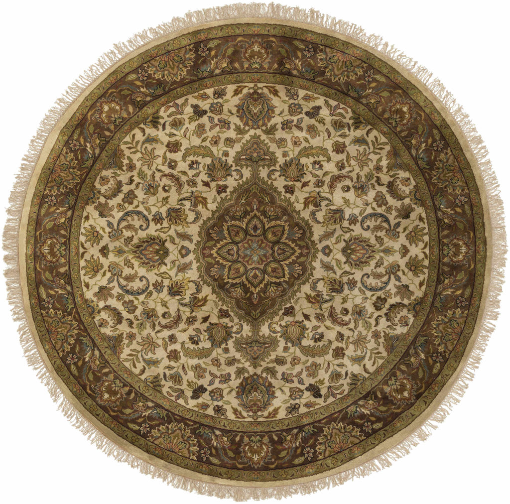 Medallion Round Wool Rug — Hand-Knotted | 8' Round