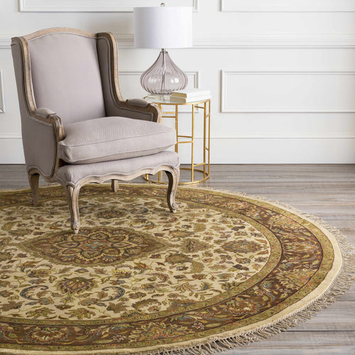 Medallion Round Wool Rug — Hand-Knotted | 8' Round