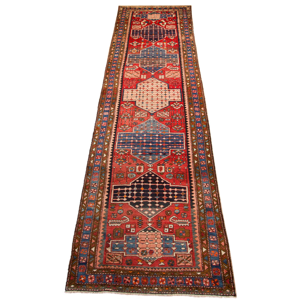 Vintage Persian Bakhtiari Rug Runner — 1950s | 3'6" x 12'5"