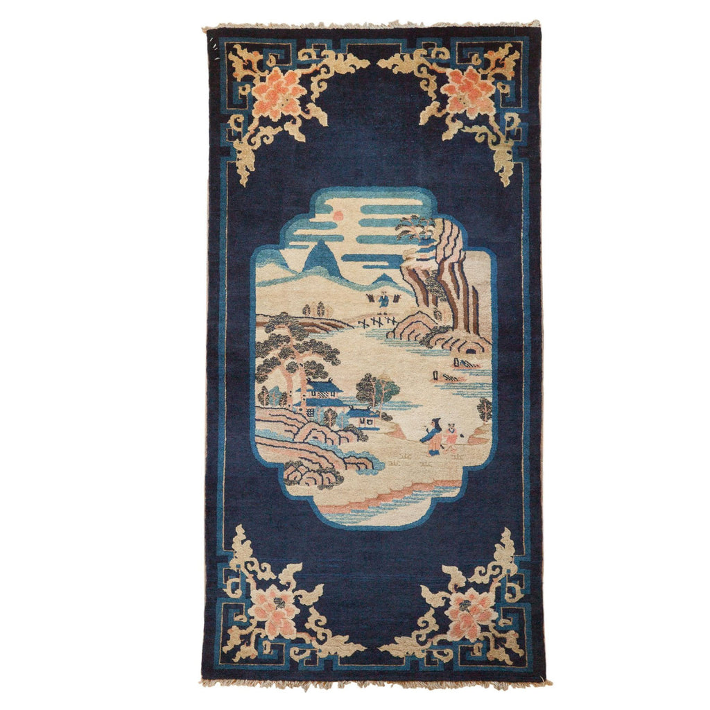 Antique Chinese Peking Pictorial Runner — 1910s | 2'9" x 5'5"