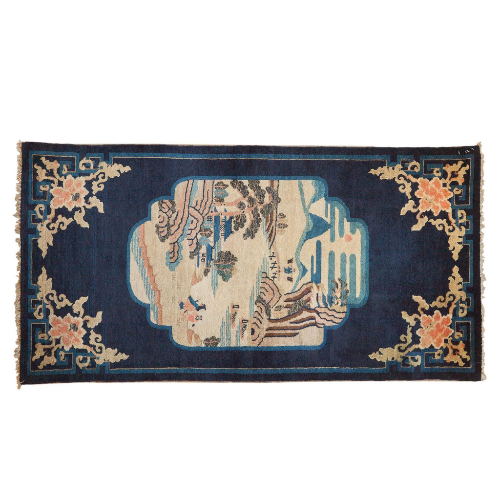 Antique Chinese Peking Pictorial Runner — 1910s | 2'9" x 5'5"